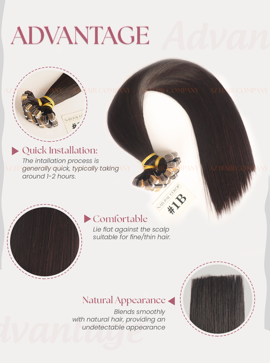 Natural Black (#1B) Regular Tape-In Hair Extensions 100g