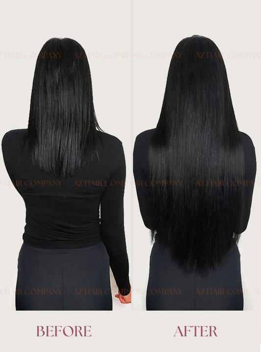 Jet Black (#1) I - Tip Hair Extension 100g