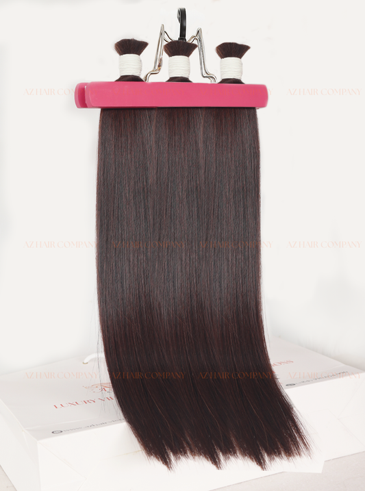 Dark Brown (#2C) Bulk Hair Extensions 100g