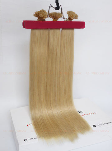 Light Blonde (#Silver) Flat Tip Hair Extensions 100g