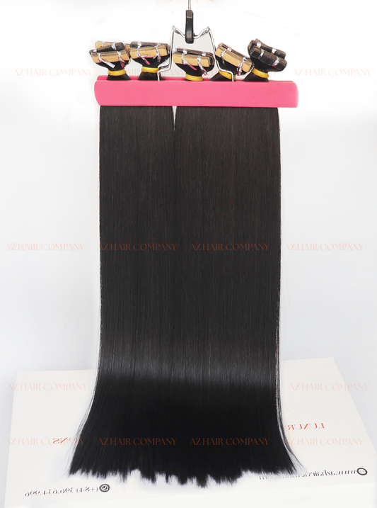 Natural Black (#1B) Regular Tape-In Hair Extensions 100g