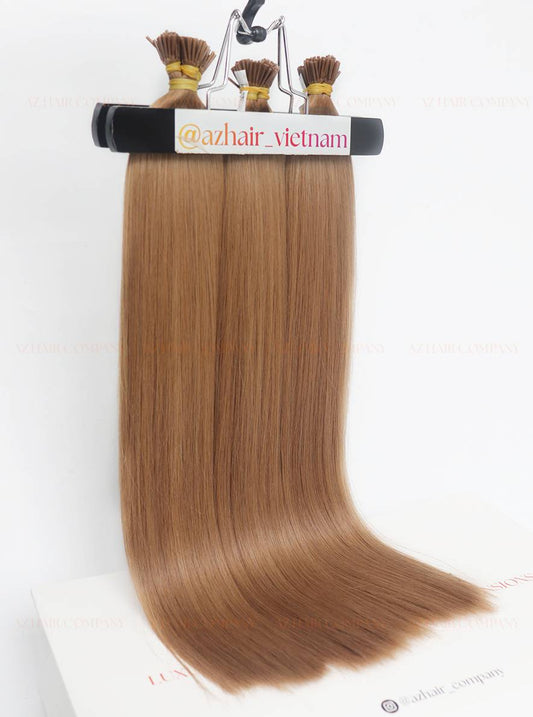 Light Brown (#4) I - Tip Hair Extensions 100g