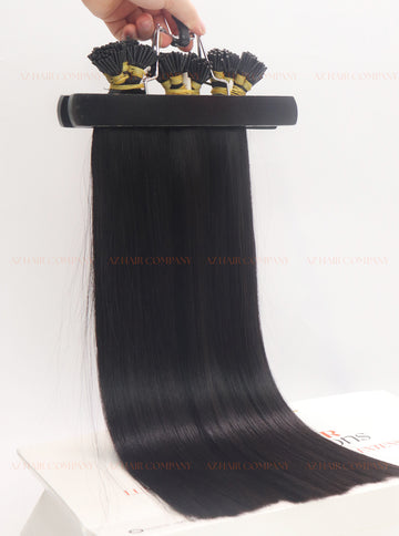 Natural Black (#1B) I - Tip Hair Extensions 100g