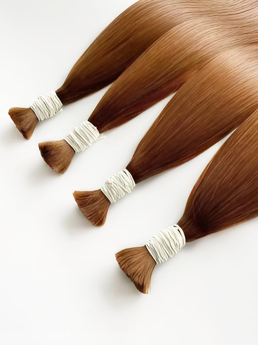 Dark Brown (#2) Bulk Hair Extensions 100g