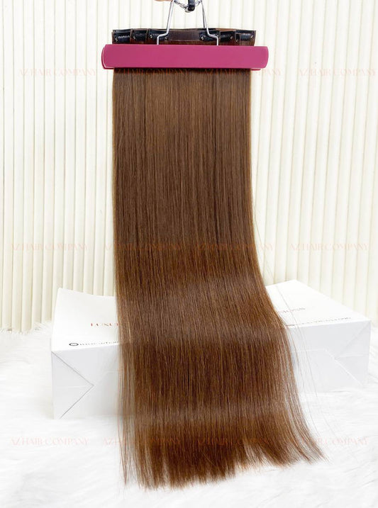 Light Brown (#3)Seamless Clip-In Hair Extensions 150g