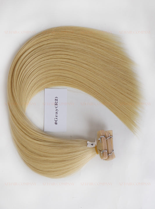 Light Blonde (#Gray) Regular Tape In Hair Extensions 100g