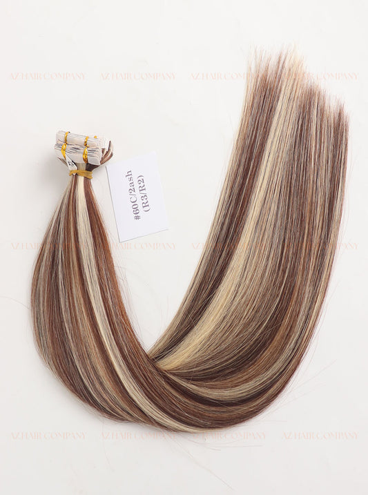 Highlight (#2ash/#60C) Regular Tape In Hair Extensions 100g