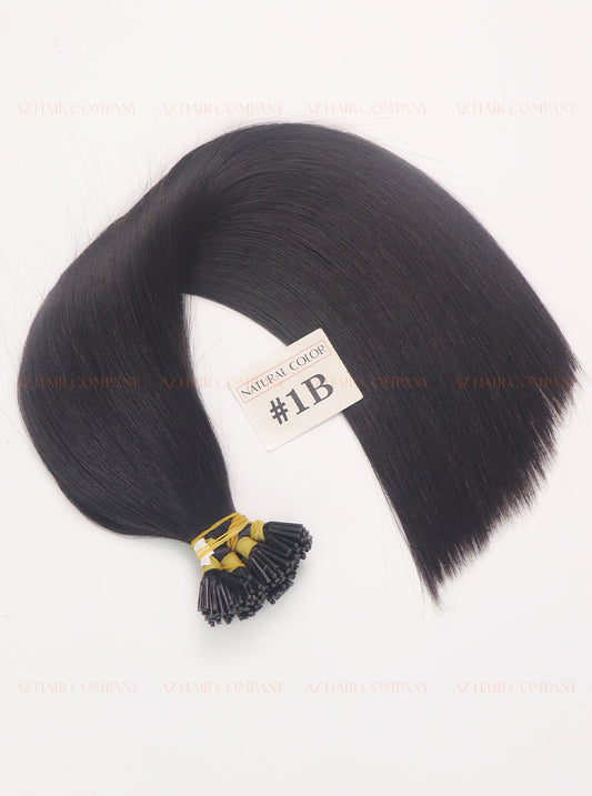 Natural Black (#1B) I - Tip Hair Extensions 100g
