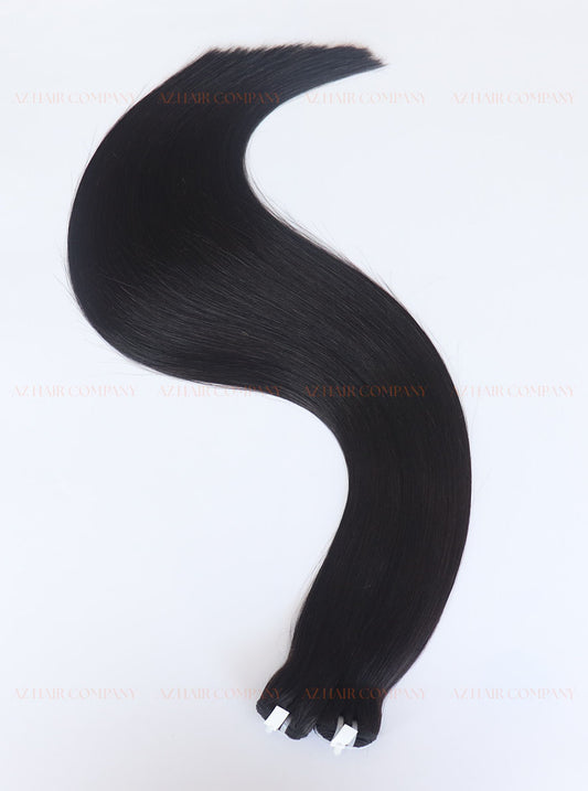 Jet Black (#1) Machine Weft Hair Extensions 100g