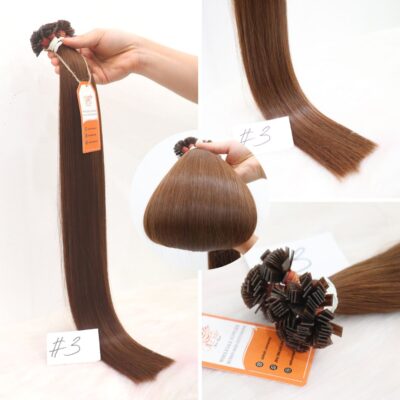 Flat Tip Hair Extensions Straight Choose #3 Color Hair Human Vietnam