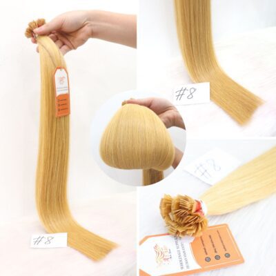 Flat Tip Hair Extensions Straight #8ash Color Hair Vietnam