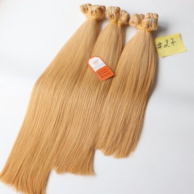 Weave Straight Human Hair Color #27 Extensions Vietnamese