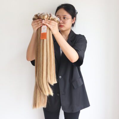 Weft Human Hair #613 Mix #5 Color Straight Extensions Vietnamese
