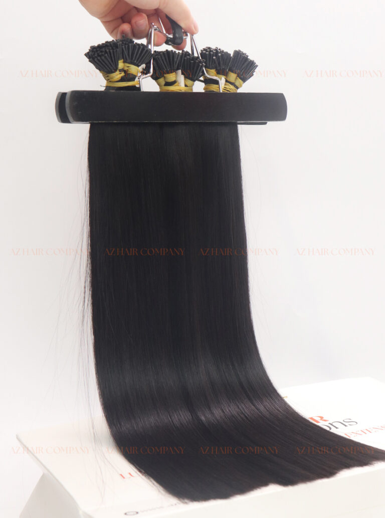 I Tip Hair Straight Extensions #1B Color Vietnamese