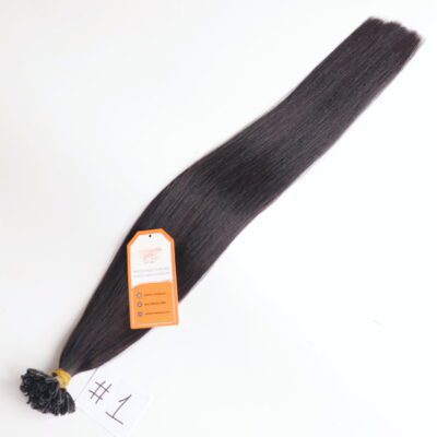 U Tip Hair Extensions #1B Color Human Hair Straight Vietnamese