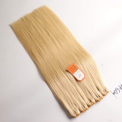 Weft Straight Human Hair Extensions #60C Color Vietnamese Best Quality