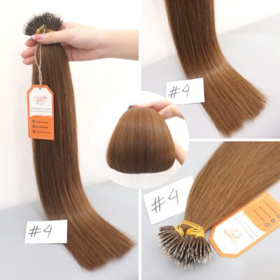 Nano Tip Hair Straight Extensions #4 Color Vietnamese