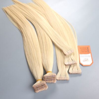 Cuticle Aligned Human Hair Tape In #60ash Color Extensions