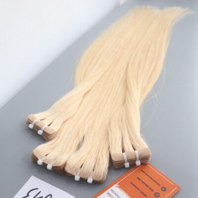 Cuticle Aligned Virgin Hair Invisible Tape In #613 Color Human Hair Extensions