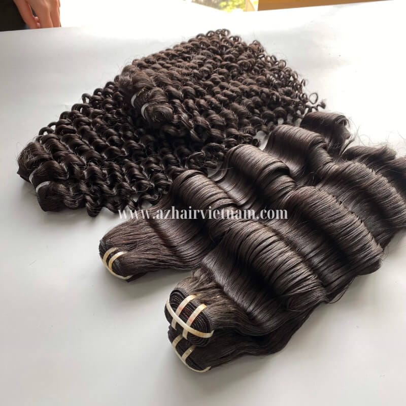 100%-Human-Hair-Natural-Color-Weft-Water-Wavy-&-Curly-Wholesale-Price