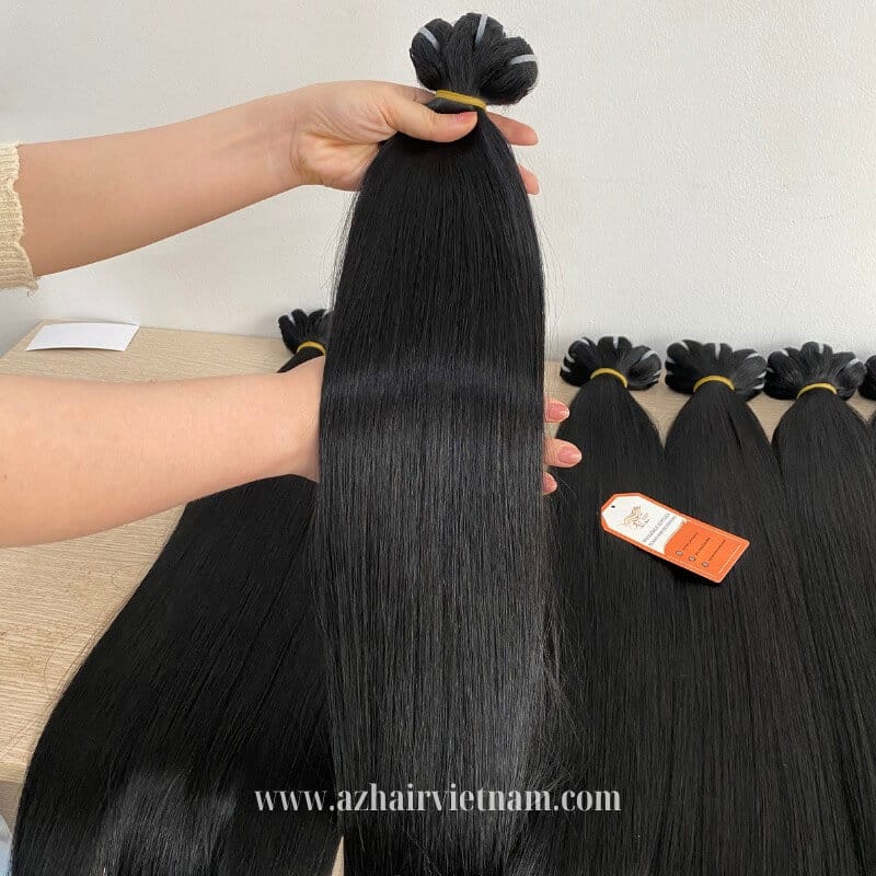 Bone-Straight-Weft-100%-Human-Hair-Extensions-Natural-Color-Factory-Price