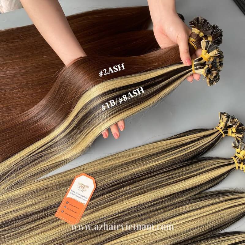 Top-Selling-100%-Vietnamese-Human-Keratin-Flat-tip-Hair-Extensions-Highlight-Color