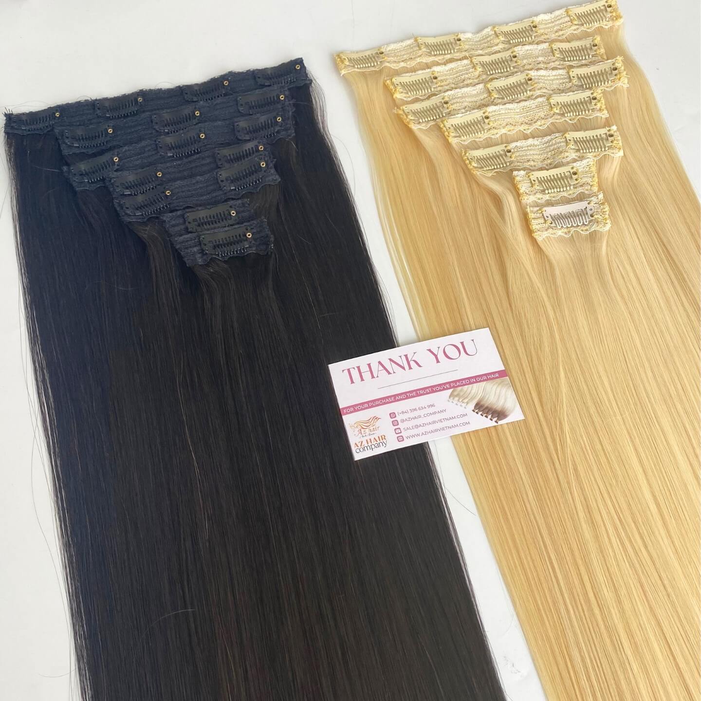 Clip in hair extensions