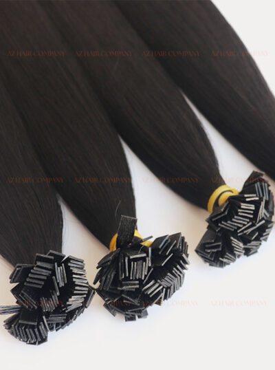 High-end 22-inches Vietnamese Keratin Flat Tip Extensions Color #1 Wholesale Price