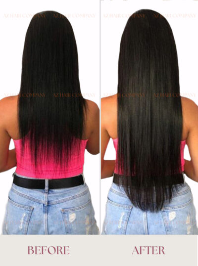 High-end 22-inches Vietnamese Keratin Flat Tip Extensions Color #1 Wholesale Price