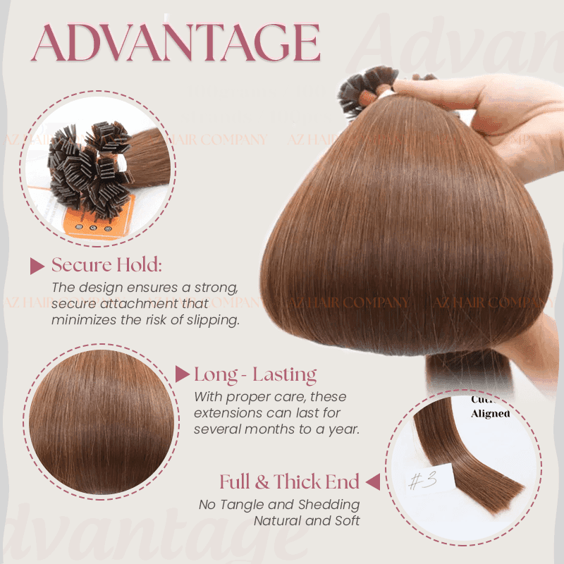 Fusion-Flat-Tip-Extensions-Color-#3-Vietnamese-Hair-Luxury-Quality-Advantage