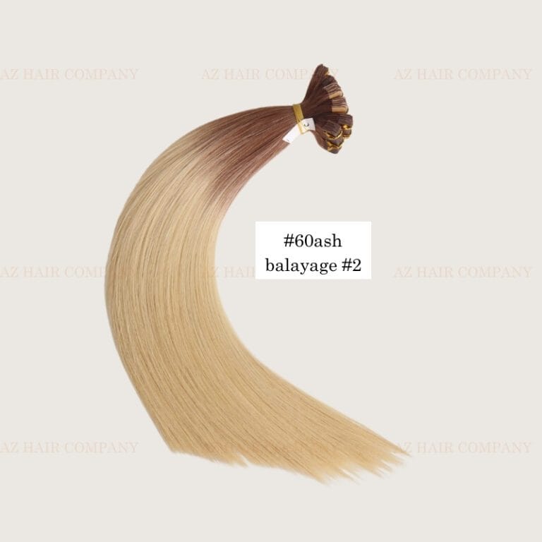 Luxurious Tape-in Hair Extension Seamless Blend #60 Ash Balayage #2