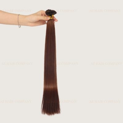 V Tip Hair Extension #2 Color – Natural Brown Perfection