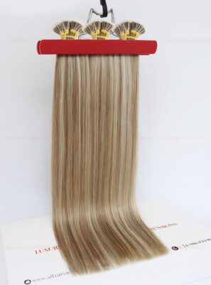 Nano Tip Hair Extensions Color #7C/18B Super Double Drawn