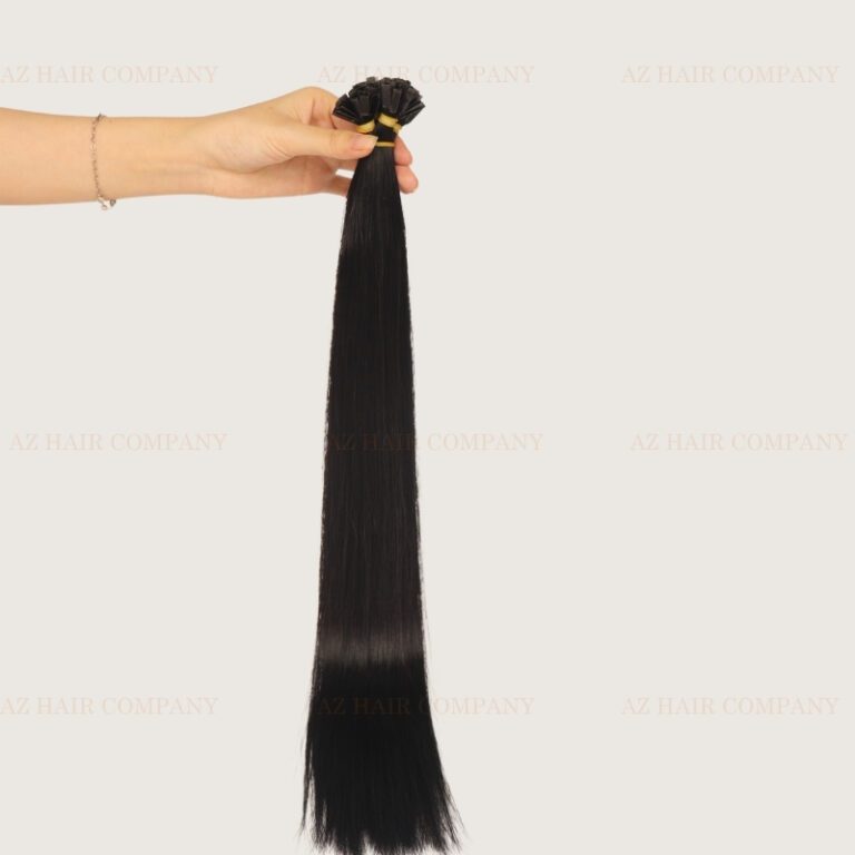 V Tip Hair Extension #1 Color - High Quality and Long-lasting