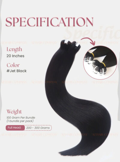 Vietnamese-12A-Machine-Weft-Extensions-Color-#1-Premium-Quality-Specification