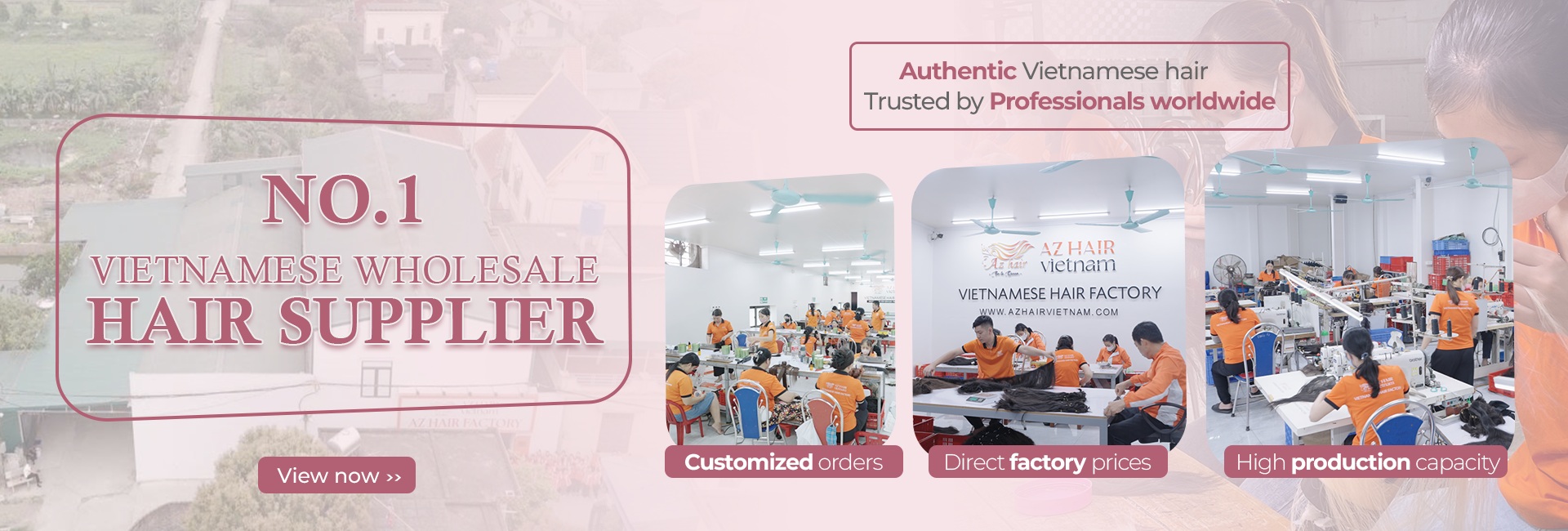 Vietnamese human hair extensions banner – AZ Hair Factory